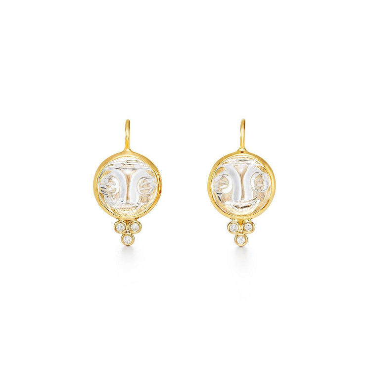 18K Moonface Earrings