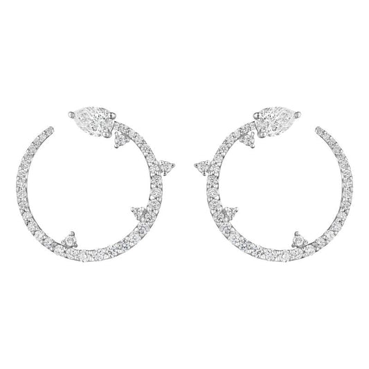 Diamond Forward Facing Constellation Hoops