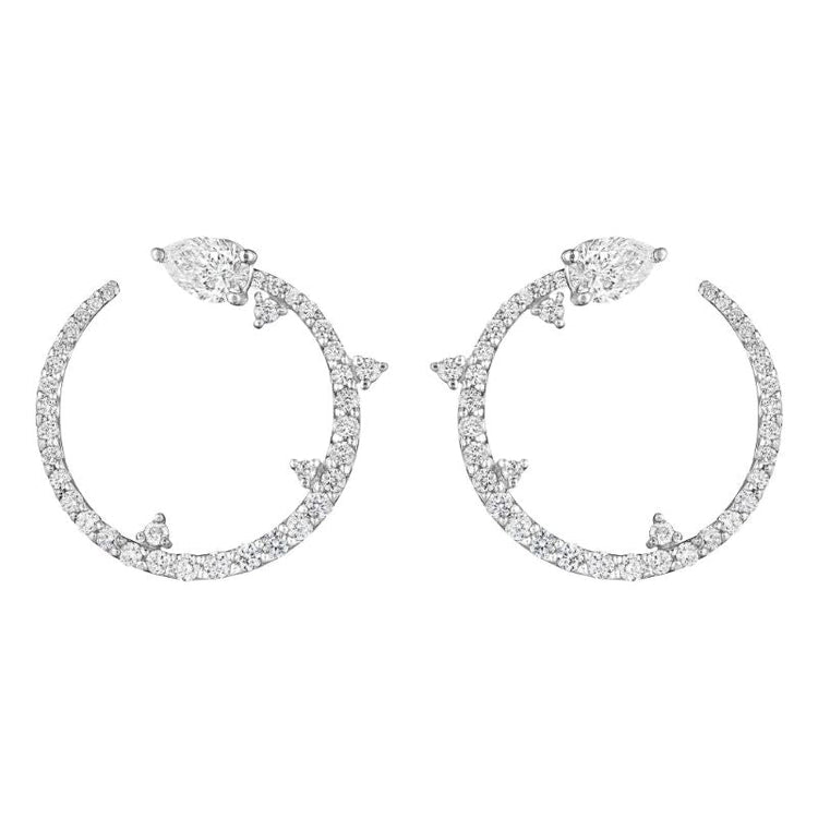 Diamond Forward Facing Constellation Hoops