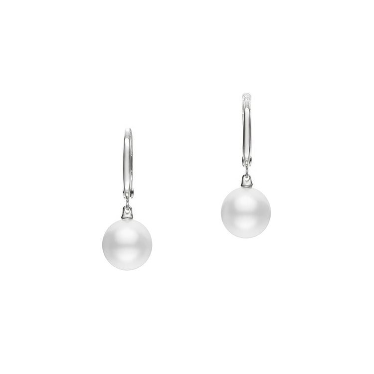 White South Sea Cultured Pearl Drop Earrings