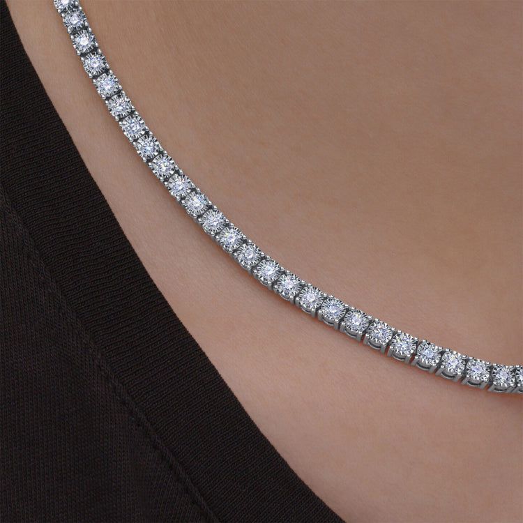 Sunburst Line Necklace with Diamonds