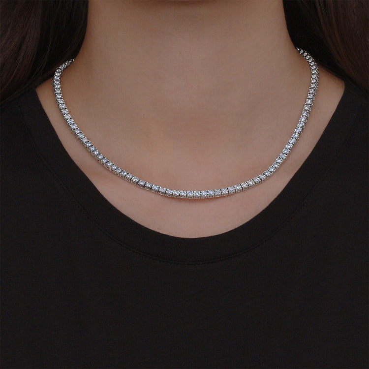 Sunburst Line Necklace with Diamonds