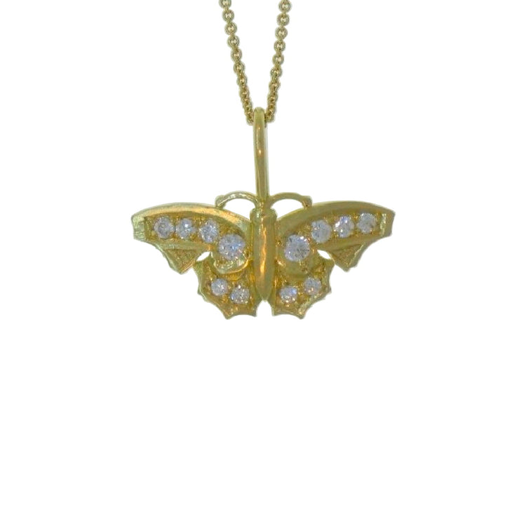 Diamond Butterfly Pendant