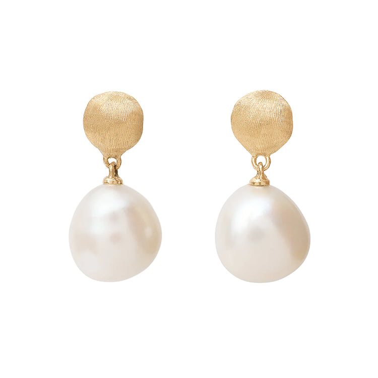 Africa Small Pearl Drop Earrings