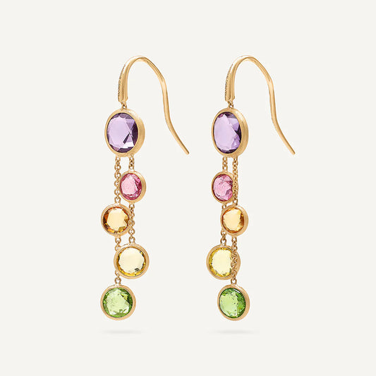 Jaipur Mixed Gemstone 2-Strand Earrings