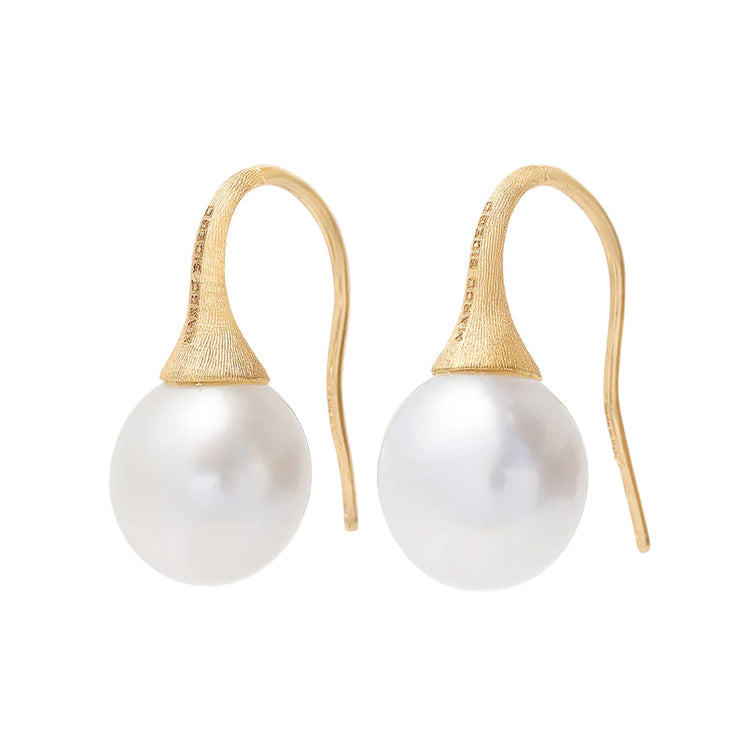 White Freshwater Pearl Drop Earrings