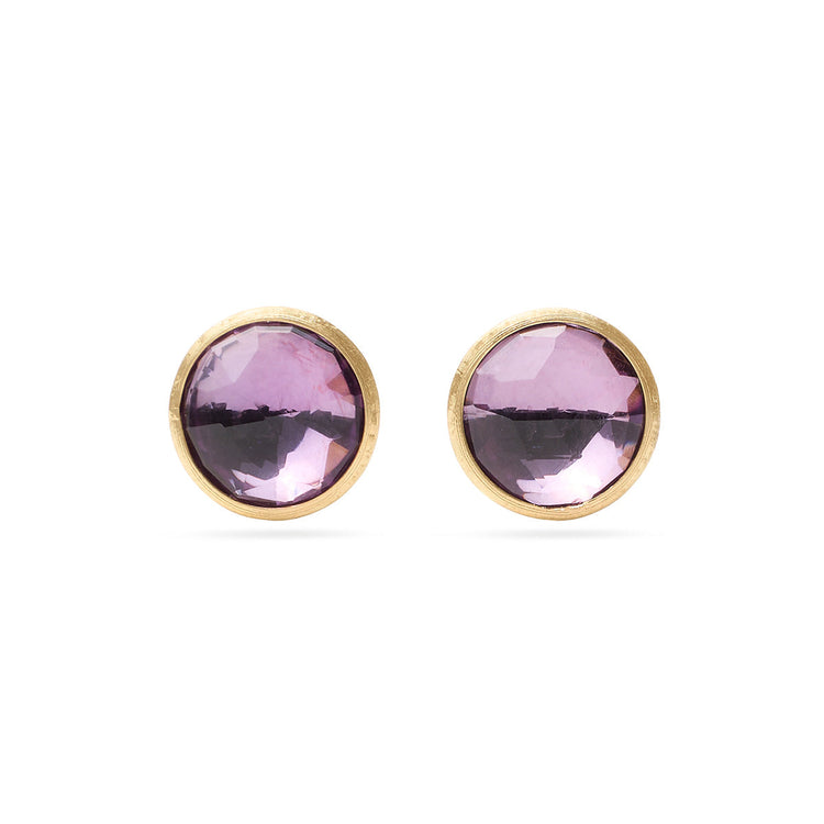 Jaipur Color Amethyst Stud Earrings Large