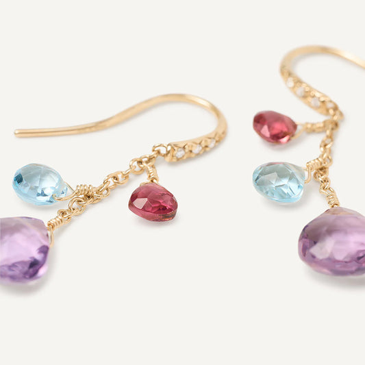 Paradise Gemstone Earrings with Diamonds