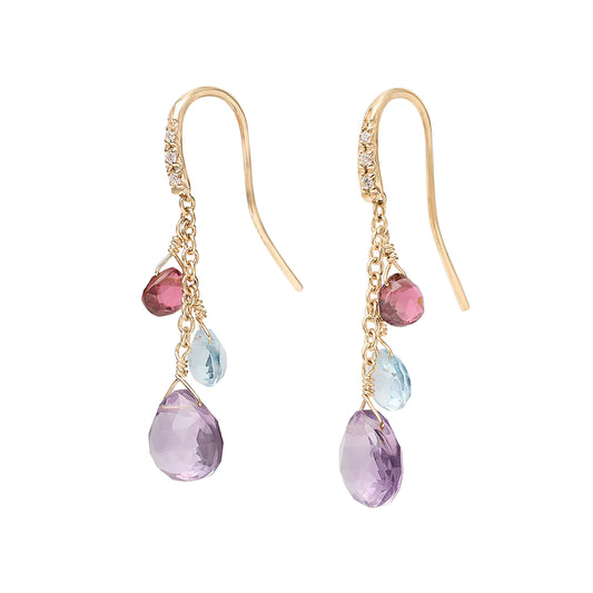Paradise Gemstone Earrings with Diamonds