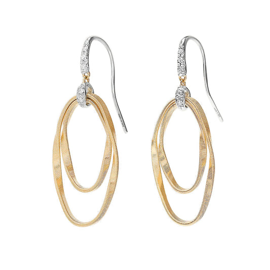 Marrakech Onde Diamond Concentric Hook Earrings