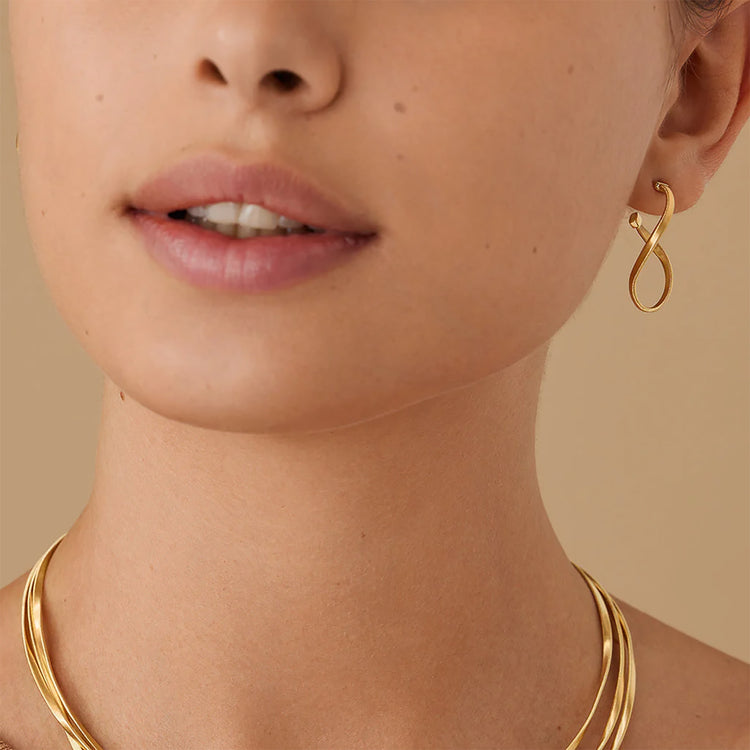 Marrakech Twisted Irregular Small Hoop Earrings