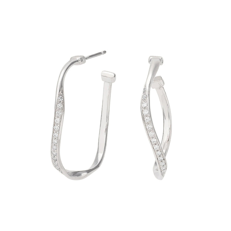 Marrakech Twisted Diamond Hoop Earrings