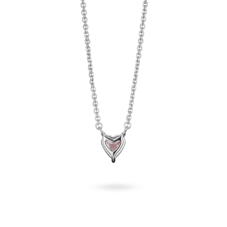 Heart Shaped Solitaire Pendant | Pink (0.25ct)