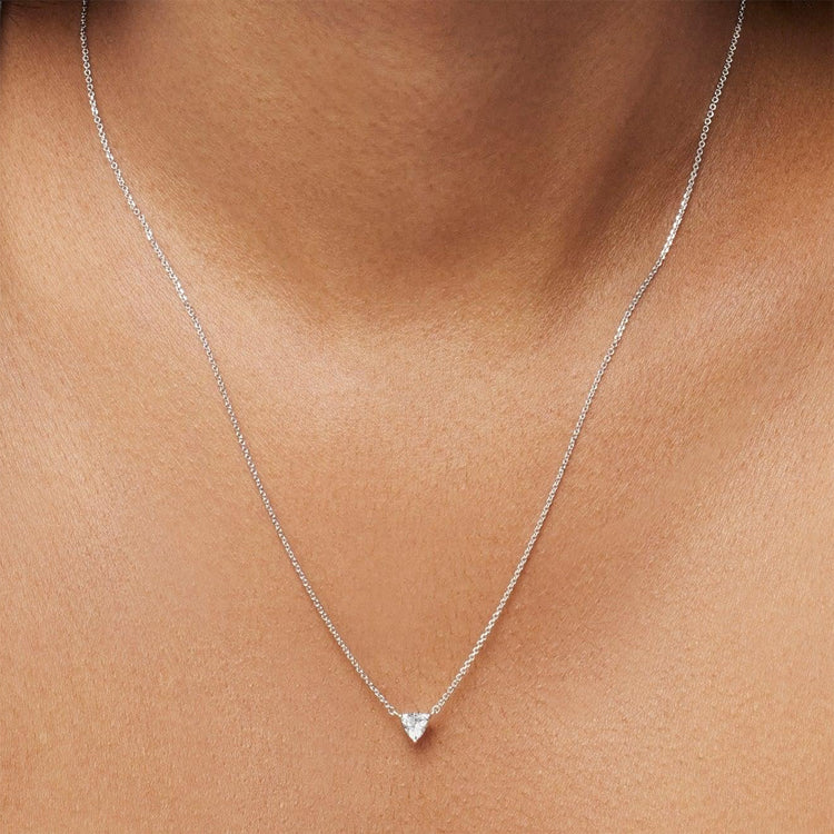 Trillion Solitaire Pendant | White (0.38ct)