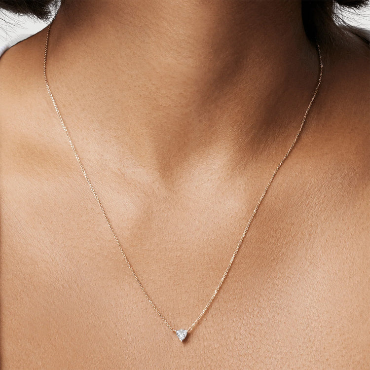 Trillion Solitaire Pendant | White (0.38ct)