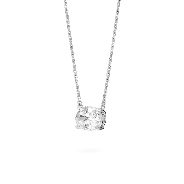 Oval Solitaire Pendant | White (1.00ct)