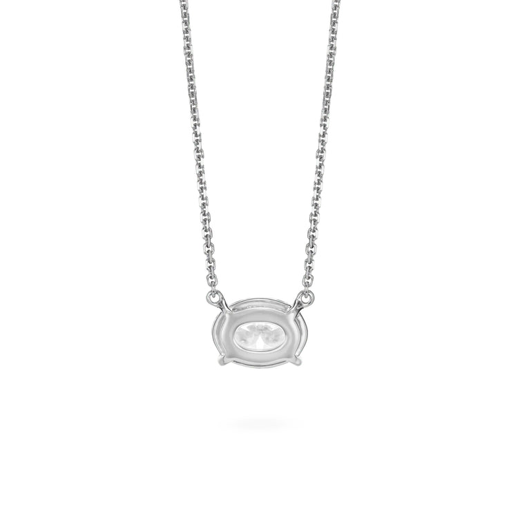 Oval Solitaire Pendant | White (1.00ct)