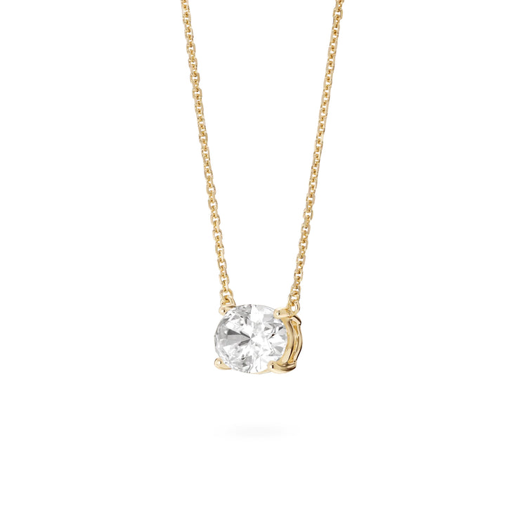 Oval Solitaire Pendant | White (1.00ct)