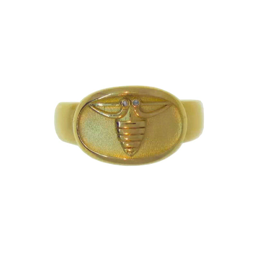 Diamond Amore Bee Signet Ring