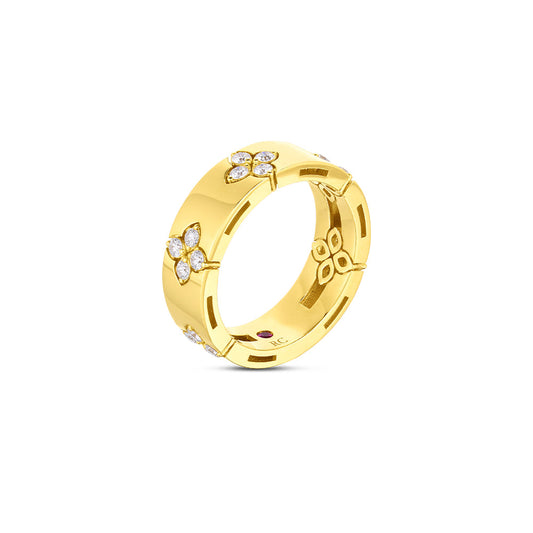 8k Yellow Gold Medium Width Verona Diamond Band