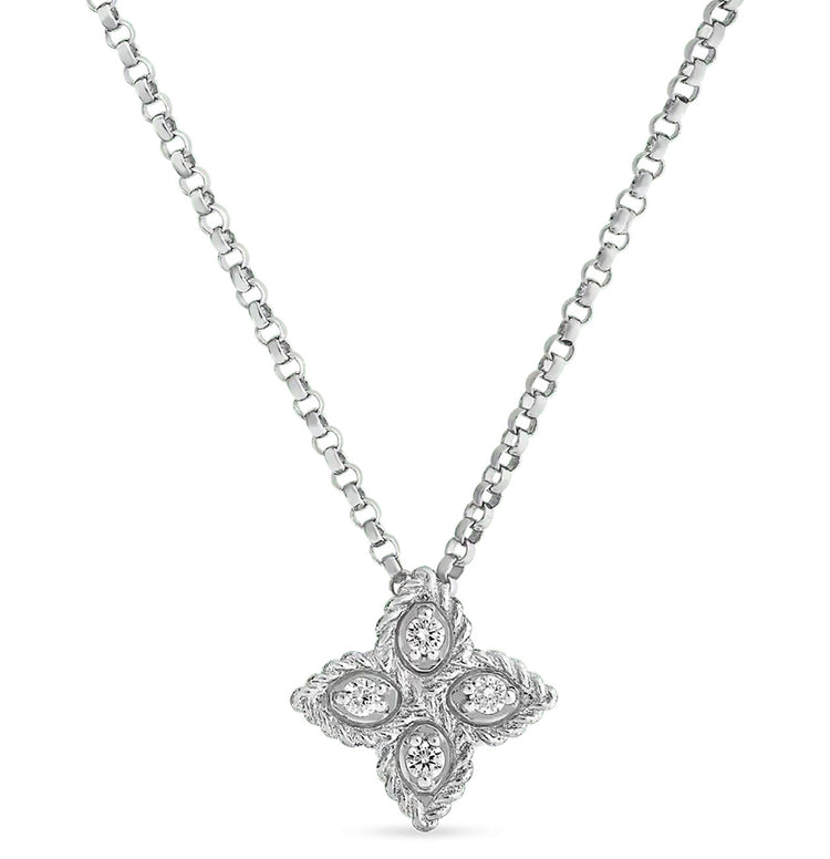 Diamond Prince Flower Pendant