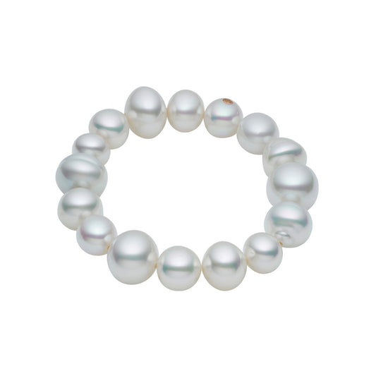 12-15MM DELFINI PEARL STRETCH BRACELET 7-8"