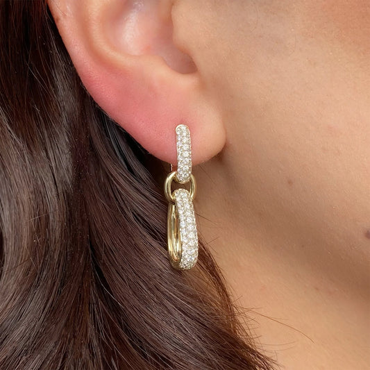 Diamond Dangle Earrings