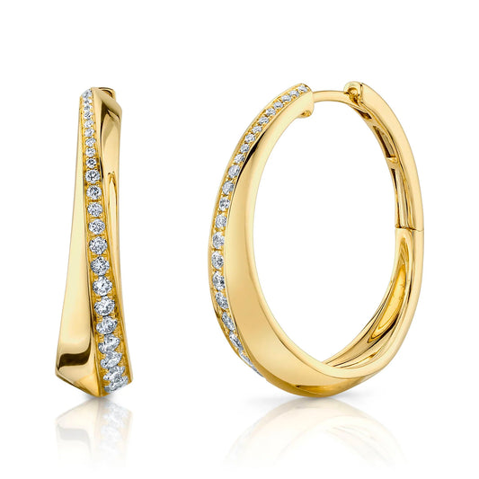 Diamond Hoop Earrings