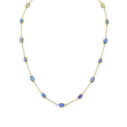 Double Sided Crystal Opal Chain