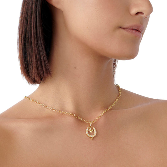 18K Horseshoe Pendant