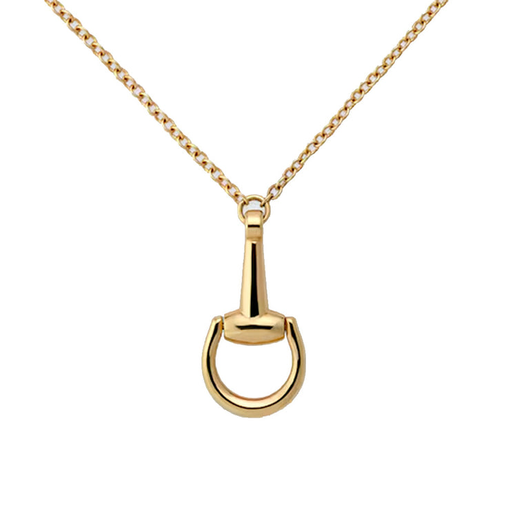 18K Yellow Gold Horsebit Chain Necklace