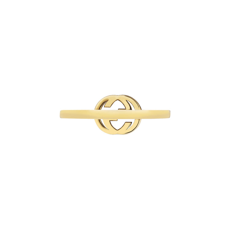 Interlocking G Ring with Diamonds