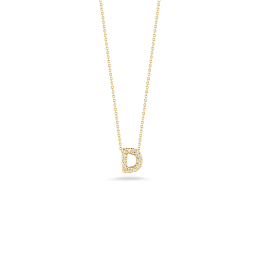 18K Diamond Love Letter Necklace "D"