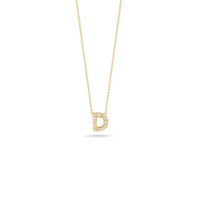 18K Diamond Love Letter Necklace "D"