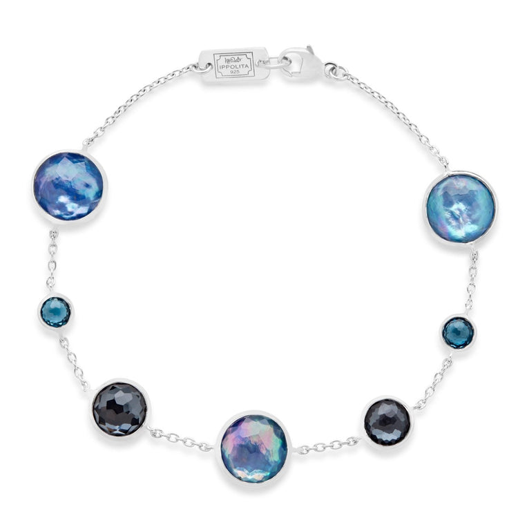 Lollipop 7-Stone Link Bracelet in Eclipse