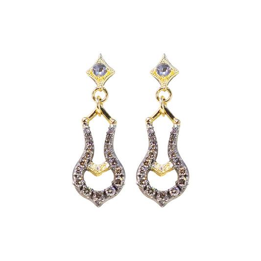 Diamond Horseshoe Earrings