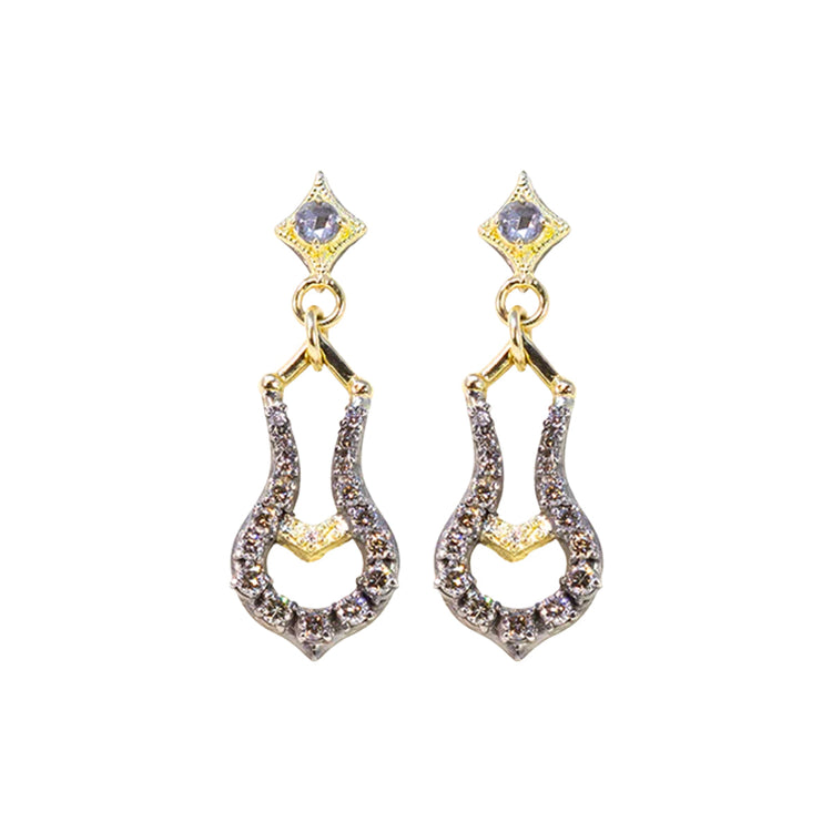 Diamond Horseshoe Earrings