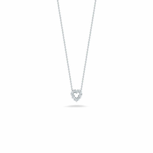 Baby Open Heart Necklace with Diamonds