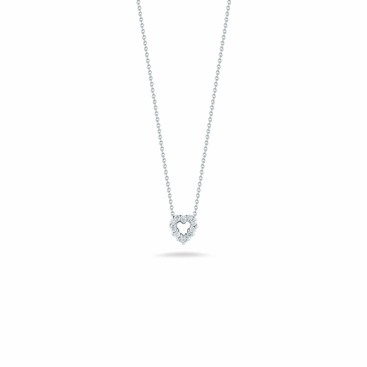 Baby Open Heart Necklace with Diamonds