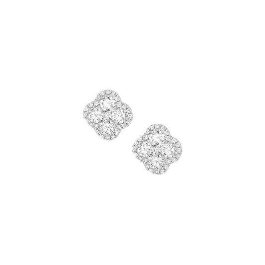 Diamond Precious Pastel Clover Studs