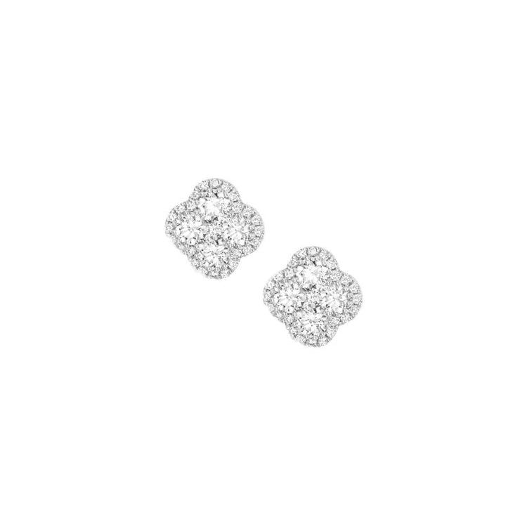 Diamond Precious Pastel Clover Studs