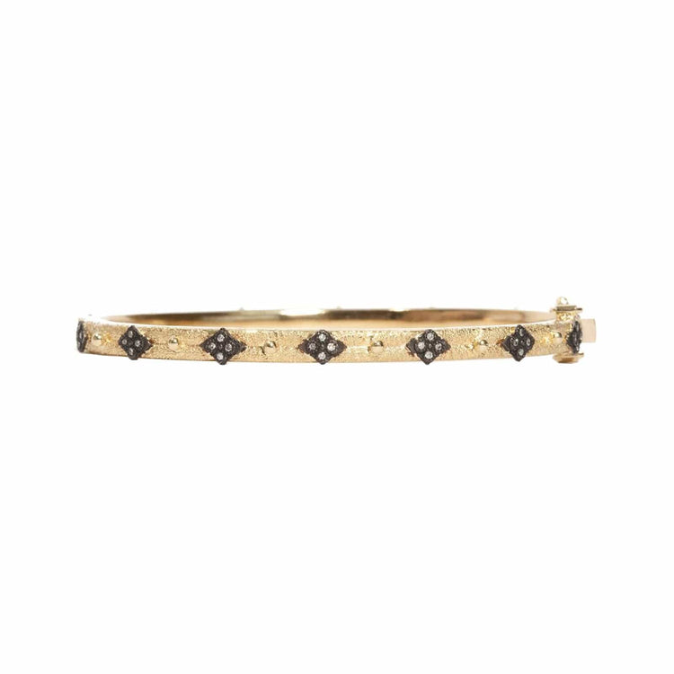 Old World Crivelli Stackable Bangle with Diamonds