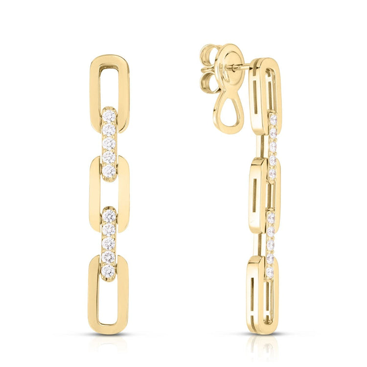 Diamond Navarra 3-Link Drop Earrings