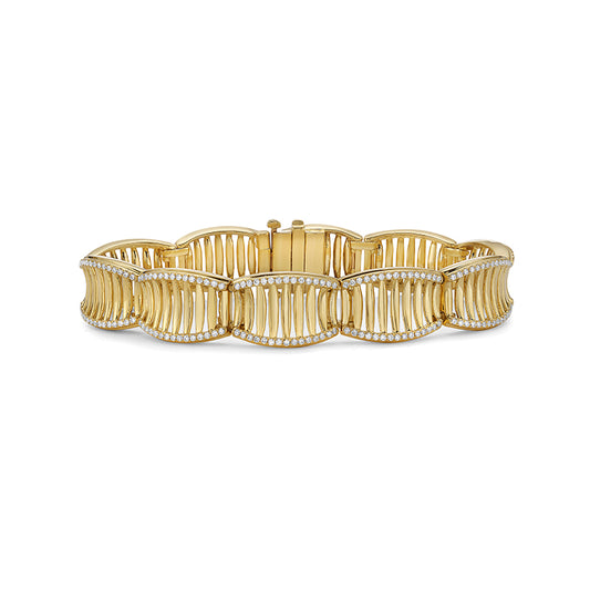 18k Yellow Gold Birdcage Bracelet