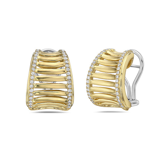 18k Yellow Gold Birdcage Earrings