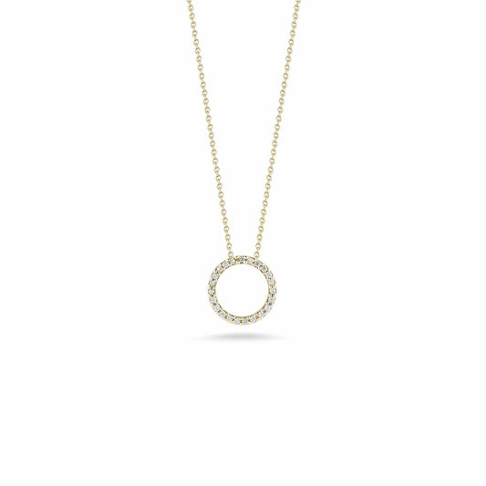 Open Circle Diamond Necklace