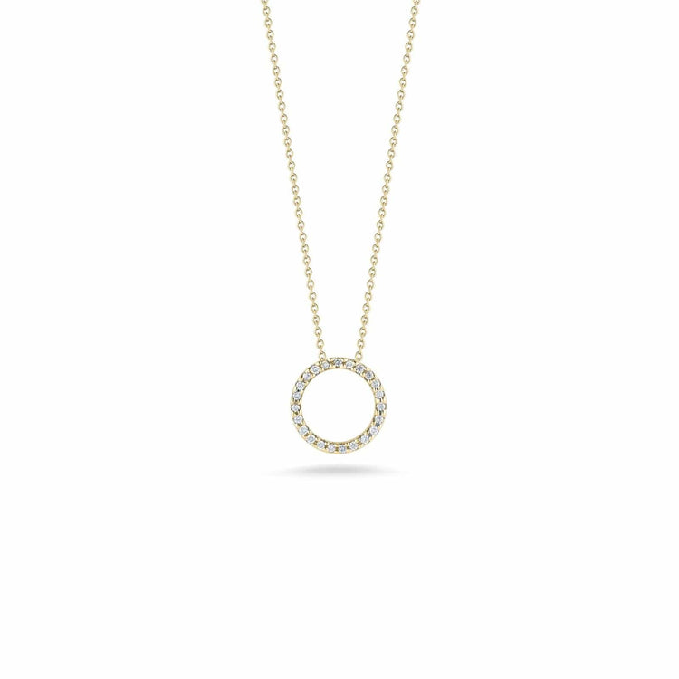 Open Circle Diamond Necklace