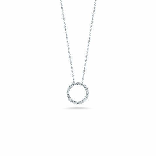 Open Circle Diamond Necklace