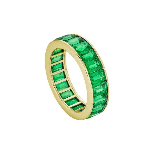 Tsavorite Garnet Eternity Band