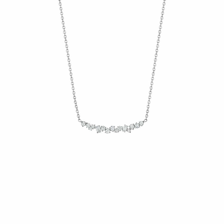 Stardust Cluster Bar Necklace